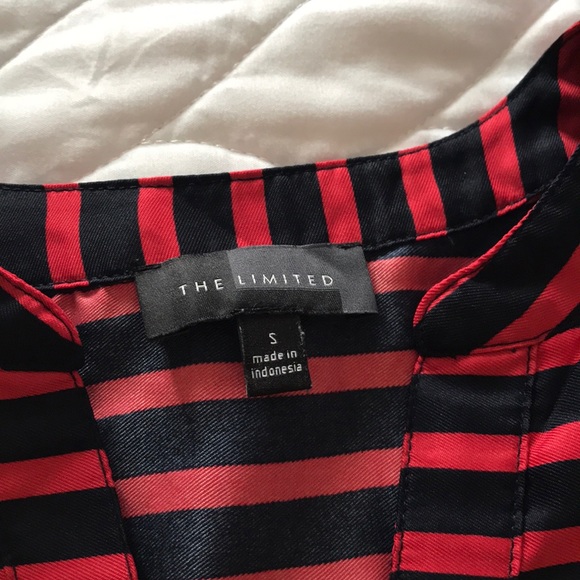 Red and navy striped blouse - Picture 2 of 2